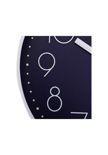 Primepickings 12 Inç Sessiz Geçmeyen Pille Çalışan Kaliteli Kuvars Yuvarlak Duvar Saati Lacivert Renk Modern A