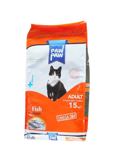 Paw Paw Balıklı Yetişkin Kedi Maması 15 KG