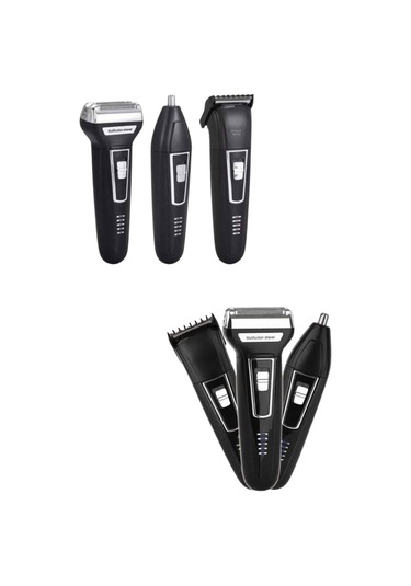 Tıraş Makinesi 3 Başlıklı T Başlıklı Hassas Ciltlere Özel Saç Sakal Vücut Kulak Ve Burun