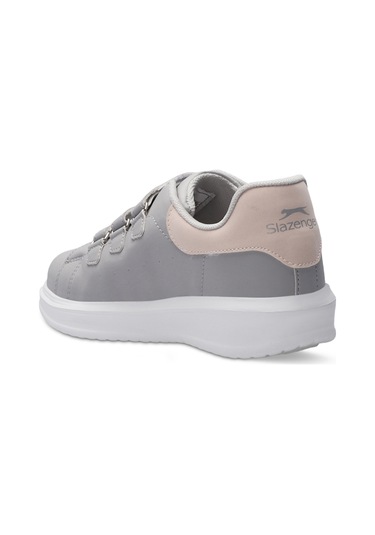Slazenger LOVE I Çocuk Cırt Cırtlı Gri / Pembe Günlük Spor Ayakkabısı