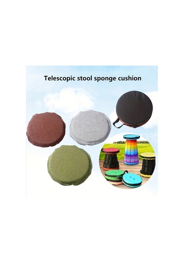 Chuangyinshop 1 Adet Gri Kamp Taburesi Pufu - Nylon Polyester Katlanır Portatif Outdoor Gri