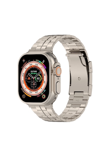 iOS Uyumlu Watch Ultra 2 49mm Kaplumbağa Tokası Titanyum Çelik İzle Kayış