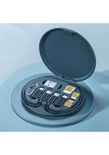 60w Destekli Kablo Kutusu Seyahat Kablo Seti 5&amp Apos İ 1 Arada Usb Type-c Şarj Kablosu Seti