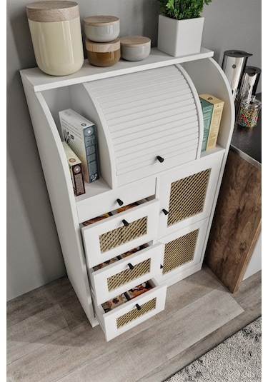 Merlin Mobilya Astana 9 Bölmeli Ekmeklik Kuru Bakliyat Saklama Kileri