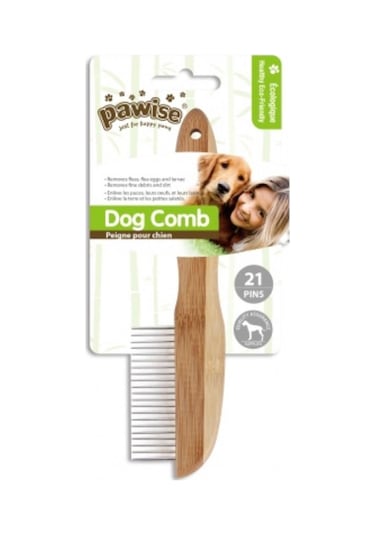 Pawise Ahşap Saplı Keçe Açıcı Köpek Fırçası 21 Pinli