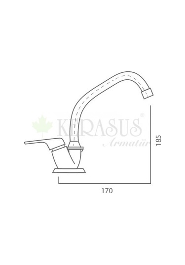 Kerasus Minix Serisi - Mix Mermer Üstü Tekli Evye Bataryası Ø18