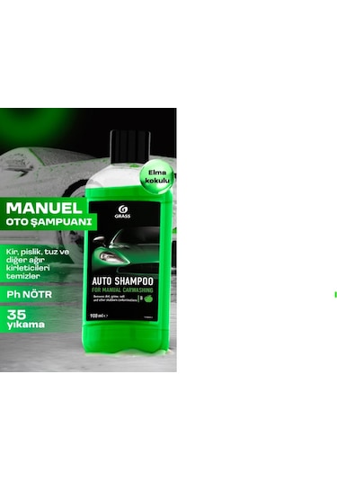 Araba Yıkama Ve Parlatma, Ph Nötr Cilası Oto Şampuan Elma 900ml -