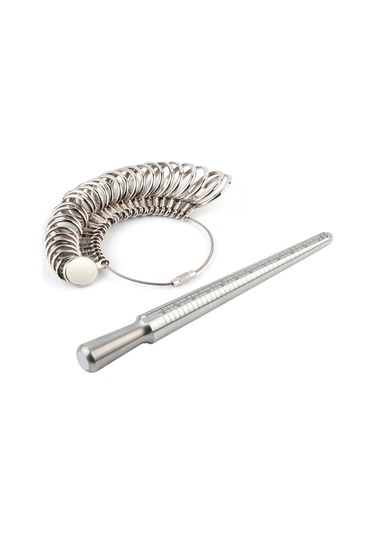 Ximistore9 Alüminyum Yüzük Ölçüm Seti: 1-13 Numara Ayar Çemberleri + Ölçüm Çubuğu - Hafif, Kolay Kullanım - Perakende Ve Mağaza İçin