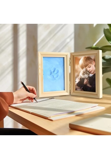 Fochsia Kırmızı Evcil Hayvan Pati Fotoğraf Çerçevesi - Kilde Pati İzi Yapımı Ve Anı Kiti