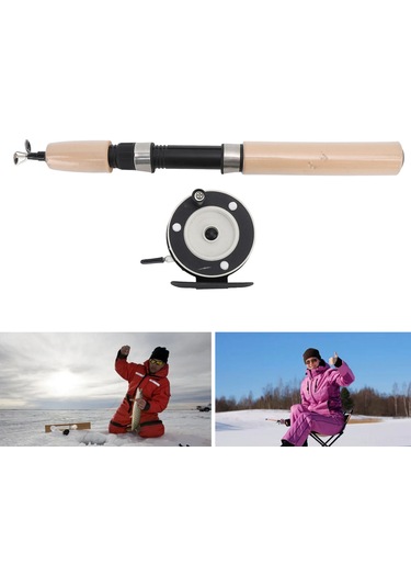 Kangvka 65cm Cam Fibre Buz Balıkçılığı Seti - Metal Makara Ve Anti Kayma Eva Saplı Dayanıklı Olta Takımı