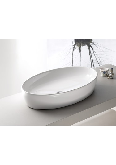 Turkuaz Seramik Cerastyle One 67x42 CM Tezgah Üstü Çanak Lavabo