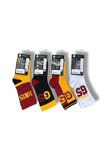Lisanslı Çocuk 4 Çift Soket Galatasaray-fenerbahçe Çorap 1905 KARIŞIK