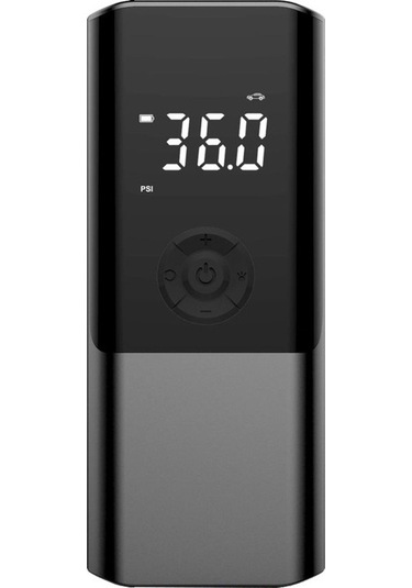 Fortunelane Siyah Akıllı Pompa - Otomatik Kesme, Led Işık, Usb Powerbank, 5 Modlu, 150psı, Araçlı