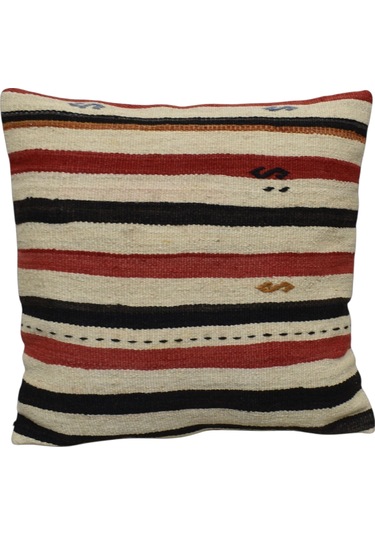 Zehra Abla Halı Yeni El Dokuma Dekoratif Kilim Kırlent Yastık Kılıfı 6701 Çok Renkli