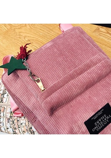 Ganzhoushop Sırt Sırt Sevimli Rahat Püskül Okul Öğrenci Lake Kadınlar Kadife İçin Çantası Çantası Çantası Blue Gt Çok Renkli