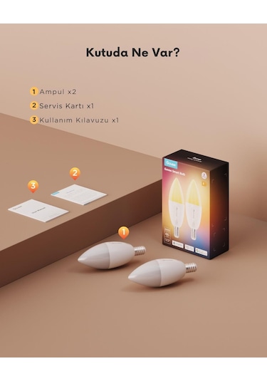 Govee Rgbww Matter Destekli E14 Akıllı Ampul - 2'li Paket