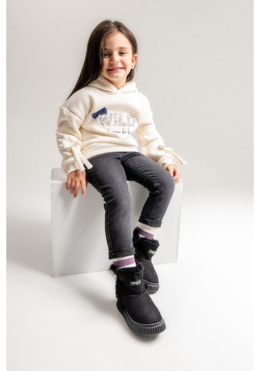 Mnpc Kız Çocuk Siyah Hakiki Deri Hakiki Kürklü Suya Dayanıklı Bot 25k3b110482 Siyah