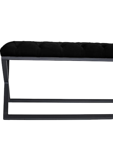 Varcera Siyah Chester Model Kapitoneli Puf&bench&koltuk&oturma Bankı&teddy Puff&yatak Odası Takımı Önü&ucu