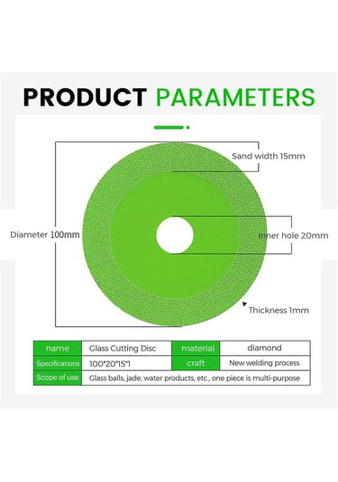 Kosona "elmas Kesme Diski - Cam, Seramik Ve Fayans İçin Yüksek Hızlı, Titreşimsiz Kesim"