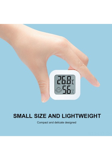 Youtek Ev İçin Akıllı Sicaklık Ve Nem Ölçer - Bebe Odası, Salon İçin Hassas Tespit Cihazı, Dijital Gösterge İle Gerçek Zamanlı Monitör Beyaz