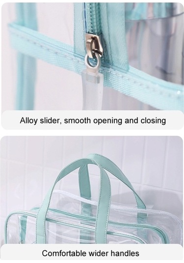 Trendooze Yüzme Yeşili Ve Tuvalet Tote Suya Spor Organizatör Nane Makyaj Kapasiteli Dayanıklı Çantası Çantası Büyük Ew Yeşil