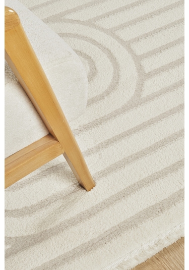 Kaşmir Halı 7/24 Plushy Runa Cream 200x290 Gri