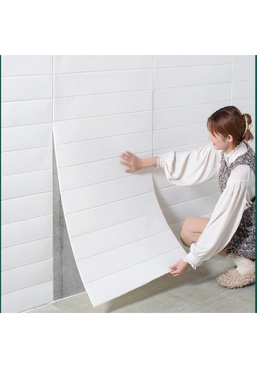 3d Lambiri Tahta Model 70x500cm Kendinden Yapışkanlı Duvar Kağıdı Esnek Köpük Panel Nw43 70x500cm