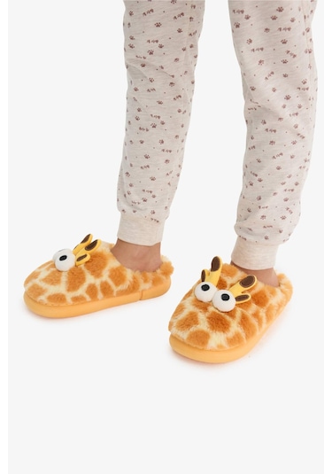 Defacto Kız Çocuk Düz Taban Panduf F1919a825wnbn450 Kahve