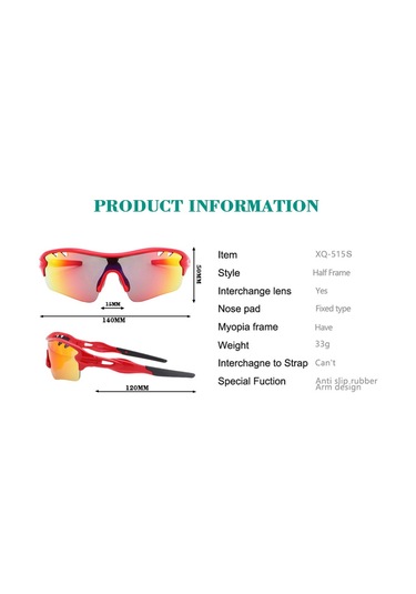 3-10 Yaş Çocuk Spor Polarize Güneş Gözlüğü 3 Değiştirilebilir Lensli Serin Bisiklet Uv Koruma Güneş Gözlüğü - Gök Mavisi Mavi