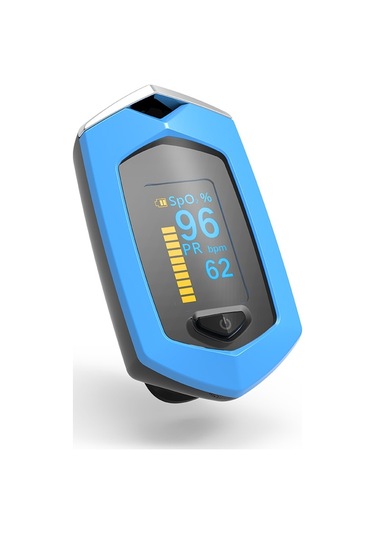 Sones Taşınabilir Pulsioximetro Parmak Spo2 Nabız Oksimetresi Mavi