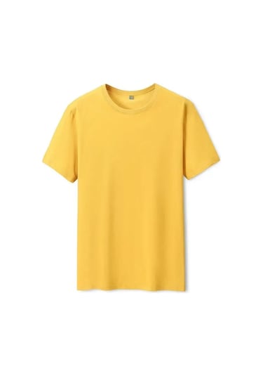 Snapbuy180g Pamuk Erkek Kadın Yazlık T-shirt Kısa Kollu Düz Renkgümüş Gümüş