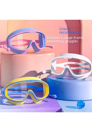 Yetişkin Ürünleri Buğu Önleyici Birleşik Kulak Tıkacı Silikon Çocuk Yüzme Gözlüğü Pembe Beyaz Kese Yetişkin Çok Renkli