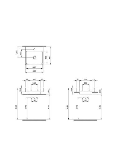 Bocchi Scala Tezgah Üstü Lavabo 48 CM Mat Yasemin 1076-007-0126