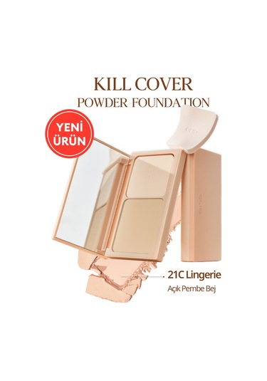 Clio Kill Cover Hafif Yapılı Pürüzsüz Mat Bitişli Pudra Fondöten 21C Lingerie