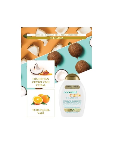 OGX Coconut Curls Bukleli Saçlar İçin Sülfatsız Şampuan 385 ml x 2