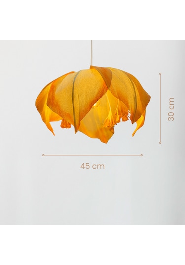 Tevva İtalyan Krapon Kağıt Sarkıt Avize Kehribar