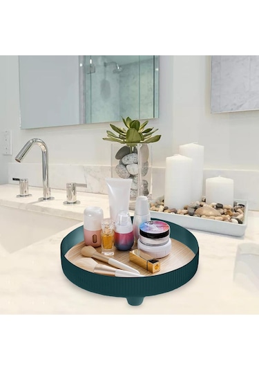 Suntek Vanity Tepsi Takı Yatak Odası Dresser Parfüm Bilezik Mavi