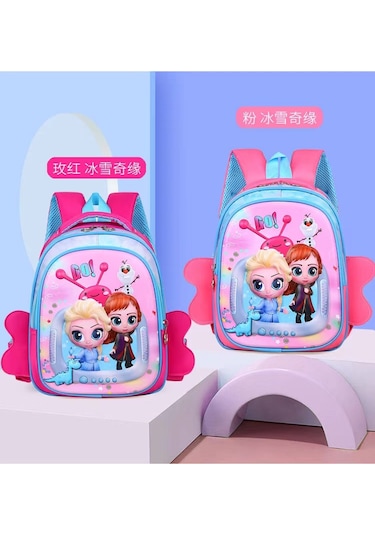 Xinxin Anaokulu Çocuk 3d Karikatür Elsa Okul Çantası