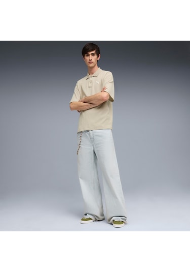 Puma Wardrobe Ess Boxy Erkek Gri Polo 634362