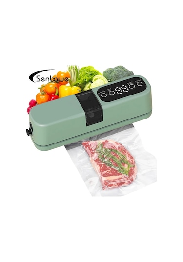 Honeybeeshop Mavi Senbowe Usb Mini Vakum Posetleme Makinesi 3u 1 Arada Kablosuz Sarj Edilebilir Kuru Islak Yiyecekler İcin 4lu Snack Cantasi İle