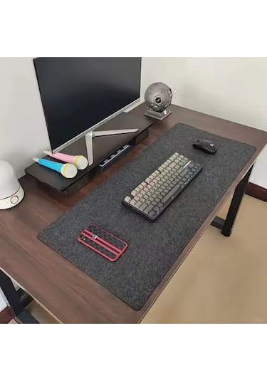 Mouse Pad Masa Koruyucu Büyük Keçe Oyuncu Matı 3mm Antrasit Renk