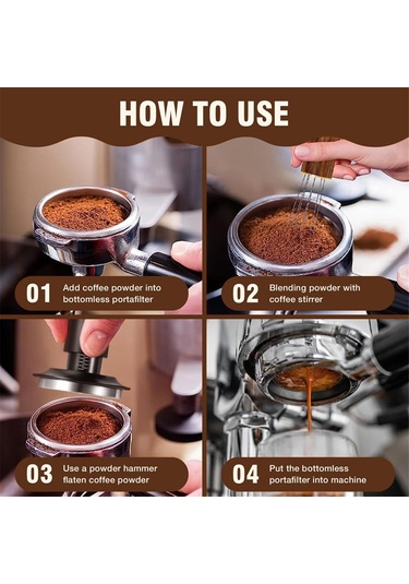 51mm Espresso Tamper Ve Karıştırıcı Seti, Espresso Kahve Tamper Diğer