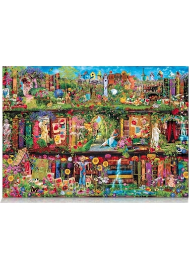 Star Puzzle 2000 Parça Raftaki Bahçe Puzzle - Aimee Stewart