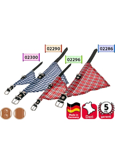 Karlie Deri Bandanalı Boyun Tasma 42 CM Kırmızı