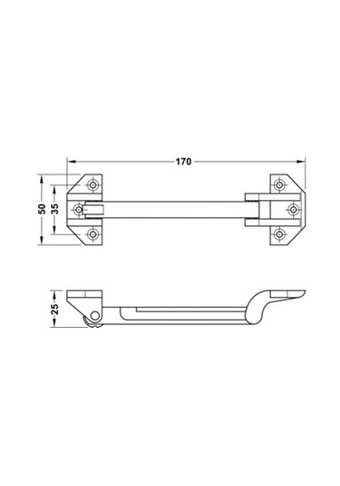 Hafele Sdg02 Kapı Güvenlik Mandalı, Antik Bronz Renk