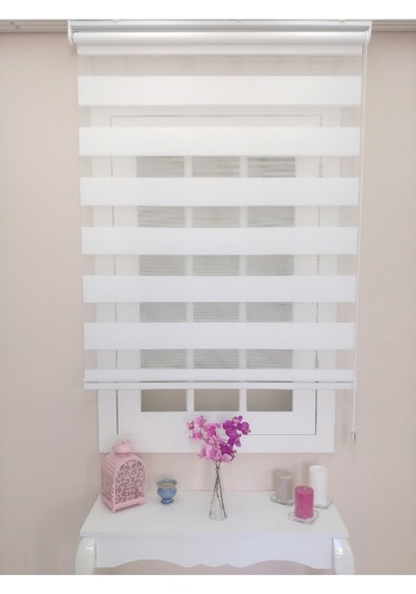 Venassa Beyaz Bambu Zebra Stor Güneşlik Perde