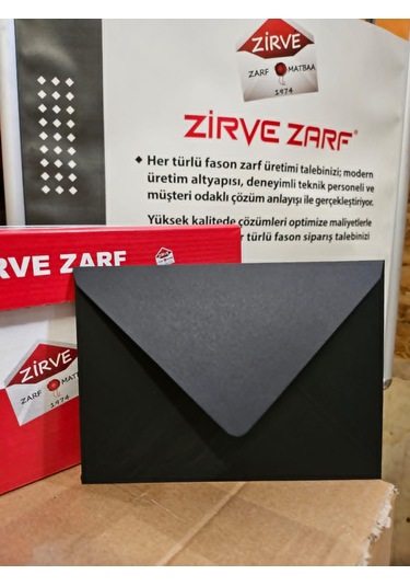 Renkli Zarf Siyah Renk 13 X 18 100 Adet