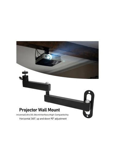 Xuweiwei Siyah 13.78inç Kollu Katlanır Projektör Braketi 360 Dönüş 4kg Taşıma