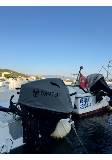 Tekne Motor Kılıfı Dıştan Takma Marin Deri Tohatsu 20 Hp