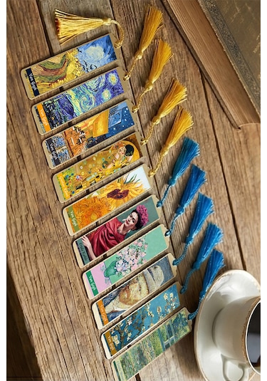 Sanatsal Tablo Temalı Metal Kitap Ayracı Frida Kahlo